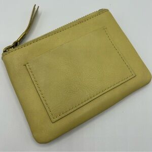 Madewell Yellow Leather Pocket Pouch Wallet